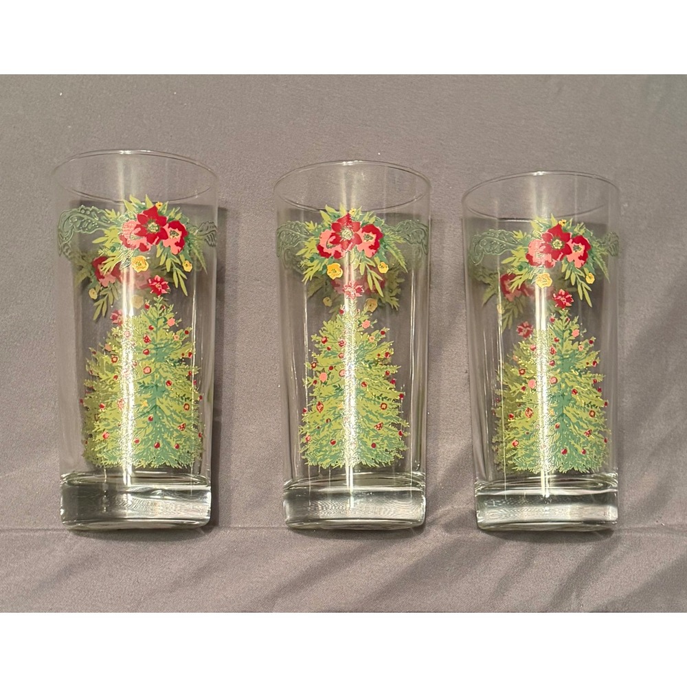 Pioneer Woman Set of 3 Holiday Cheer Glasses